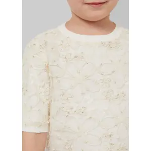 Pull de punto con lentejuelas y estampado floral niña s.Oliver image-6