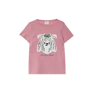 T-shirt med vändbara paljetter och rund hals tjej s.Oliver image-2