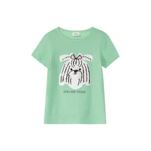 T-shirt med vändbara paljetter och rund hals tjej s.Oliver image-2