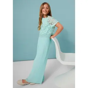 Girl's Wide Leg Jumpsuit with Lace Details s.Oliver image-5