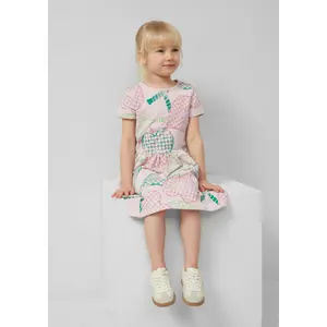 Lett kort felpa med all-over tryk til baby pige s.Oliver image-5