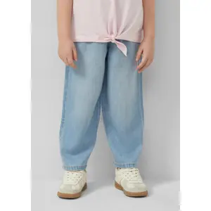 Jeans Regular Fit Mid Rise Tapered Leg med slitage för flickor s.Oliver Toni image-6
