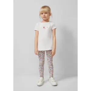 Legging 7/8 με εκτύπωση all-over και ελαστική μέση για μωρό κορίτσι s.Oliver image-5