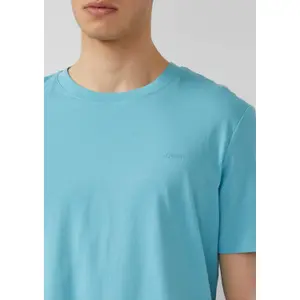 T-shirt από βαμβάκι με λογότυπο και στρογγυλή λαιμόκοψη s.Oliver image-3