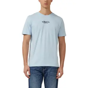 T-shirt από βαμβακερό jersey με εκτυπωμένο λογότυπο και στρογγυλή λαιμόκοψη s.Oliver image-2