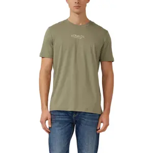 T-shirt από βαμβακερό jersey με εκτυπωμένο λογότυπο και στρογγυλή λαιμόκοψη s.Oliver image-2