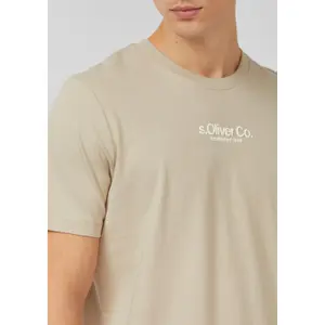 T-shirt από βαμβακερό jersey με εκτυπωμένο λογότυπο και στρογγυλή λαιμόκοψη s.Oliver image-3