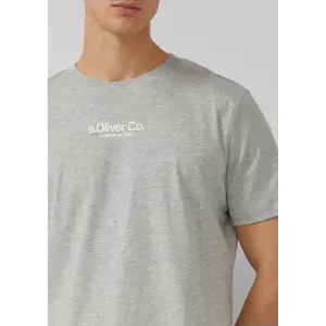 T-shirt από βαμβακερό jersey με εκτυπωμένο λογότυπο και στρογγυλή λαιμόκοψη s.Oliver image-3