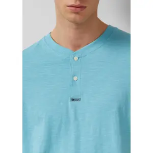 T-shirt κανονικής γραμμής από βαμβακερό jersey με λογότυπο και λωρίδα s.Oliver image-3