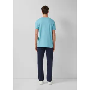 T-shirt κανονικής γραμμής από βαμβακερό jersey με λογότυπο και λωρίδα s.Oliver image-4