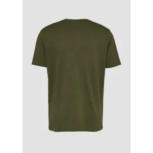 T-shirt κανονικής γραμμής από βαμβακερό jersey με λογότυπο και λωρίδα s.Oliver image-4