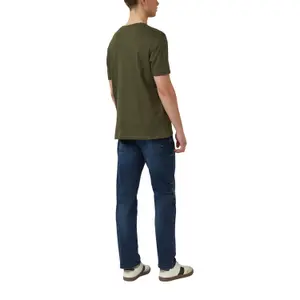 T-shirt κανονικής γραμμής από βαμβακερό jersey με λογότυπο και λωρίδα s.Oliver image-5