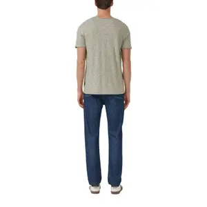 T-shirt i bomullsjersey med bröstficka och rund hals s.Oliver image-5
