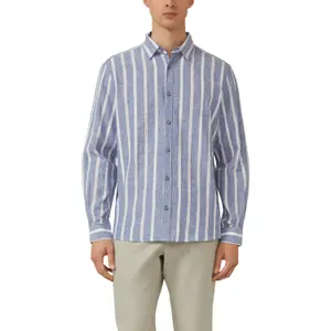 Long Sleeve Linen Blend Shirt with Woven Pattern s.Oliver image-2