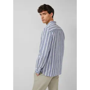 Long Sleeve Linen Blend Shirt with Woven Pattern s.Oliver image-6