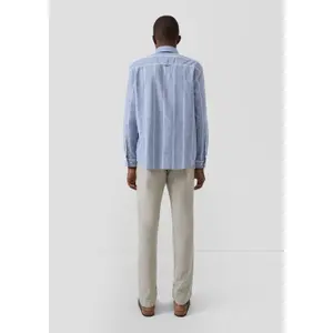 Long Sleeve Linen Blend Shirt with Woven Pattern s.Oliver image-4