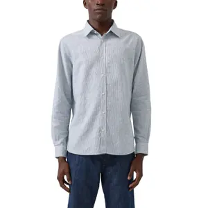 Long Sleeve Linen Blend Shirt with Woven Pattern s.Oliver image-2