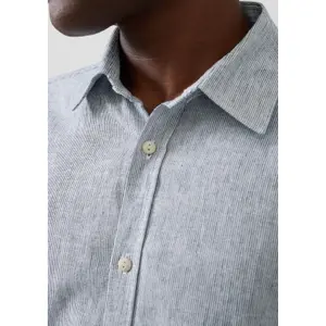 Long Sleeve Linen Blend Shirt with Woven Pattern s.Oliver image-3