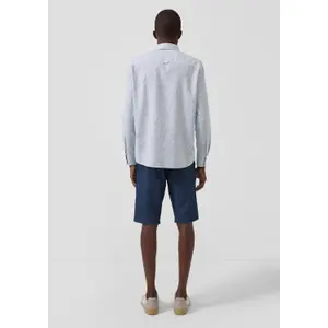 Long Sleeve Linen Blend Shirt with Woven Pattern s.Oliver image-4