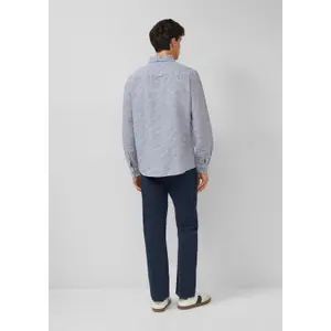 Long Sleeve Linen Blend Shirt with Woven Pattern s.Oliver image-4