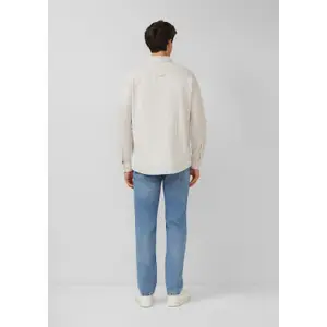 Long Sleeve Linen Blend Shirt with Woven Pattern s.Oliver image-4