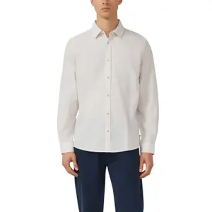 Long Sleeve Linen Blend Shirt with Woven Pattern s.Oliver image-2