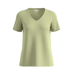Μαλακή T-shirt σε σχήμα V από ελαστικό βαμβακερό μίγμα γυναικεία s.Oliver image-5
