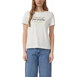 Γυναικείο T-shirt από μαλακό μείγμα βαμβακιού με σχέδιο και στρογγυλή λαιμόκοψη s.Oliver image-2
