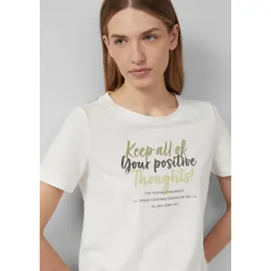 Γυναικείο T-shirt από μαλακό μείγμα βαμβακιού με σχέδιο και στρογγυλή λαιμόκοψη s.Oliver image-3