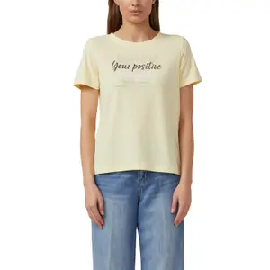 Γυναικείο T-shirt από μαλακό μείγμα βαμβακιού με σχέδιο και στρογγυλή λαιμόκοψη s.Oliver image-2