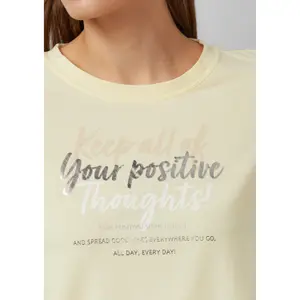 Γυναικείο T-shirt από μαλακό μείγμα βαμβακιού με σχέδιο και στρογγυλή λαιμόκοψη s.Oliver image-3