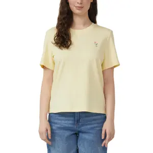 T-shirt από βαμβάκι με εκτύπωση μπροστά και λογότυπο για γυναίκες s.Oliver image-2