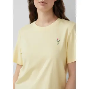T-shirt από βαμβάκι με εκτύπωση μπροστά και λογότυπο για γυναίκες s.Oliver image-3