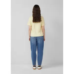 T-shirt από βαμβάκι με εκτύπωση μπροστά και λογότυπο για γυναίκες s.Oliver image-4
