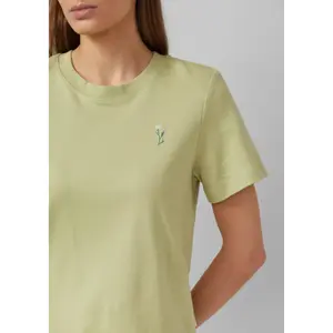 T-shirt από βαμβάκι με εκτύπωση μπροστά και λογότυπο για γυναίκες s.Oliver image-3