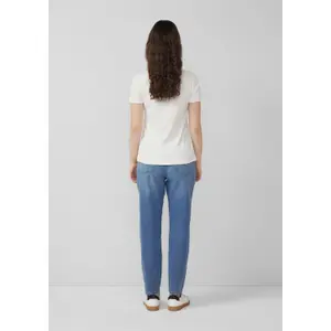 T-shirt από μαλακό βαμβακερό μίγμα με V λαιμόκοψη για γυναίκες s.Oliver image-4