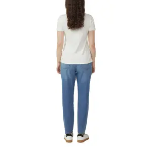 T-shirt από μαλακό βαμβακερό μίγμα με V λαιμόκοψη για γυναίκες s.Oliver image-5
