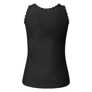 Γυναικείο T-shirt από ελαστική ζέρσεϊ με V λαιμόκοψη και λεπτομέρειες από δαντέλα s.Oliver image-1