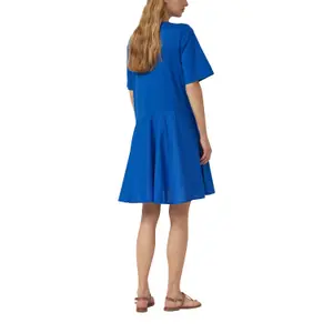 Kleid aus Baumwolle mit Rundhalsausschnitt und Seitentaschen Damen s.Oliver image-5