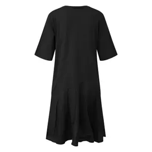 Kleid aus Baumwolle mit Rundhalsausschnitt und Seitentaschen Damen s.Oliver image-1