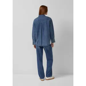 Denimbluse mit Stickerei und verdeckter Knopfleiste Damen s.Oliver image-4