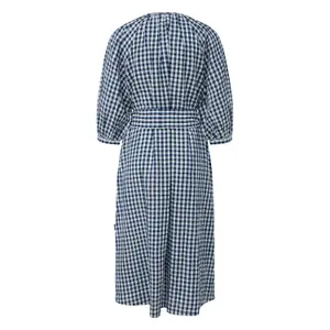 Karo-Baumwollkleid mit Raffungen und Stoffgürtel Damen s.Oliver image-1
