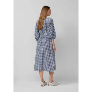 Karo-Baumwollkleid mit Raffungen und Stoffgürtel Damen s.Oliver image-4