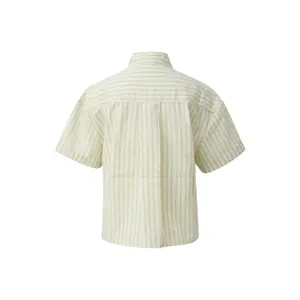 Gestreifte Baumwollbluse mit Stickerei und Pailletten Damen s.Oliver image-1