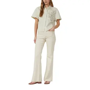 Gestreifte Baumwollbluse mit Stickerei und Pailletten Damen s.Oliver image-6