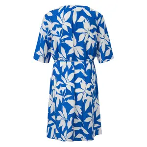 Kleid aus gemischter Viskose mit Allover-Print und Stoffgürtel Damen s.Oliver image-1