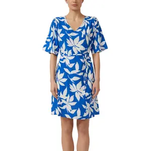 Kleid aus gemischter Viskose mit Allover-Print und Stoffgürtel Damen s.Oliver image-2