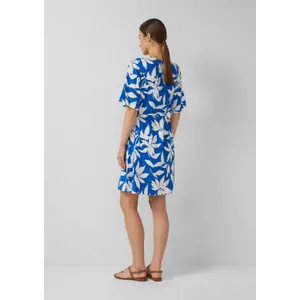 Kleid aus gemischter Viskose mit Allover-Print und Stoffgürtel Damen s.Oliver image-4