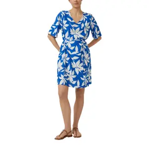 Kleid aus gemischter Viskose mit Allover-Print und Stoffgürtel Damen s.Oliver image-6