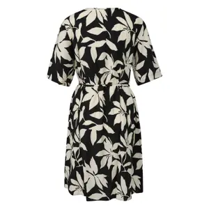 Kleid aus gemischter Viskose mit Allover-Print und Stoffgürtel Damen s.Oliver image-1